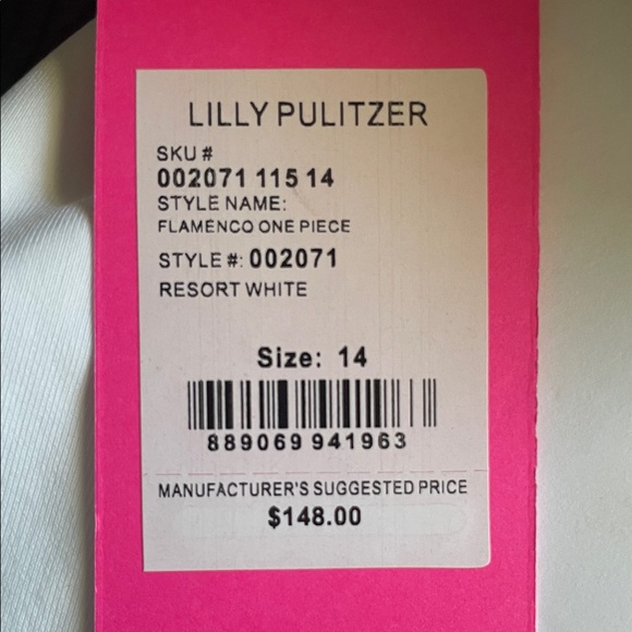 Lilly Pulitzer White Ruched Strapless Swimsuit - Picture 9 of 9